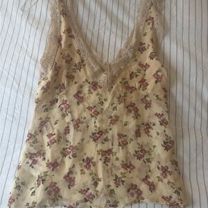 Zara Cream Floral Lace Camisole